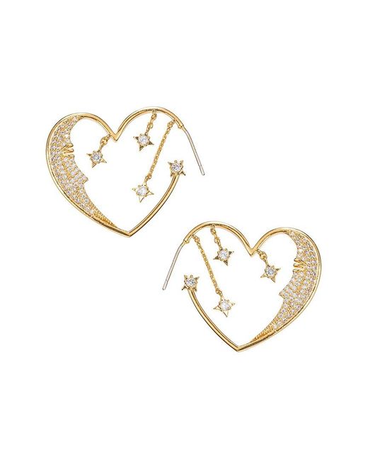 Eye Candy LA Metallic Heart Earrings