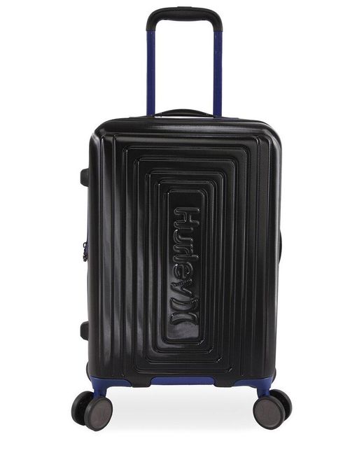 Hurley Black Suki 21in Carry-on Spinner Luggage