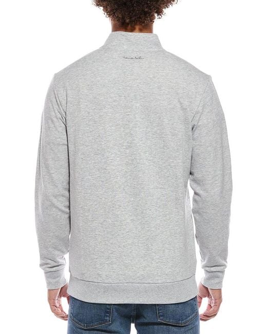 Travis Mathew Gray Cloud 1/4-Zip Pullover for men