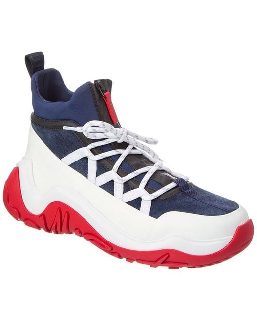 Christian Louboutin Blue Anapur Leather & Rubber Sneaker for men