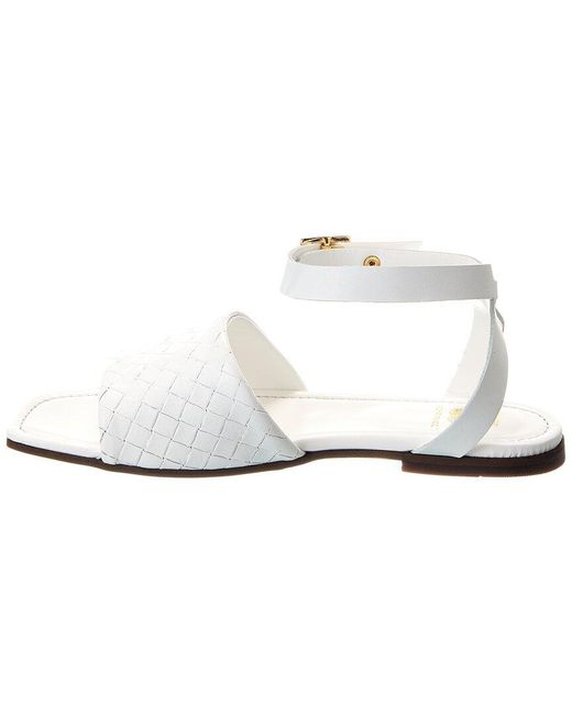 M by Bruno Magli White Rita Leather Sandal