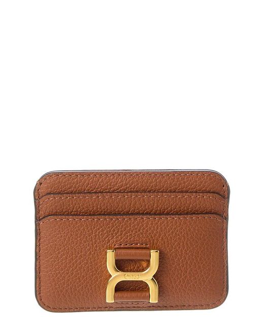 Chloé Brown Marcie Leather Card Case