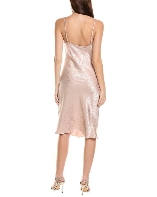 Bebe Pink Jacquard Slip Dress