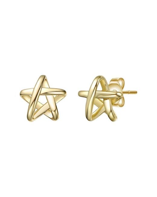Genevive Jewelry Metallic 14K Plated Star Earrings