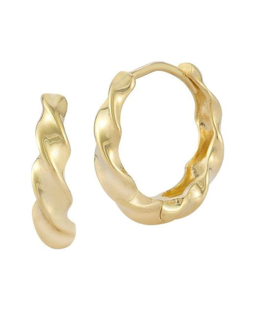 Ember Fine Jewelry Metallic 14k Twist Huggie Earrings