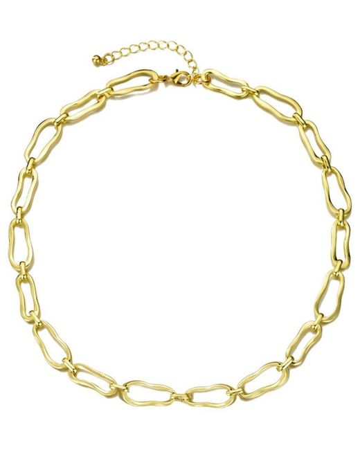 Adornia Metallic Plated Organic Link Necklace