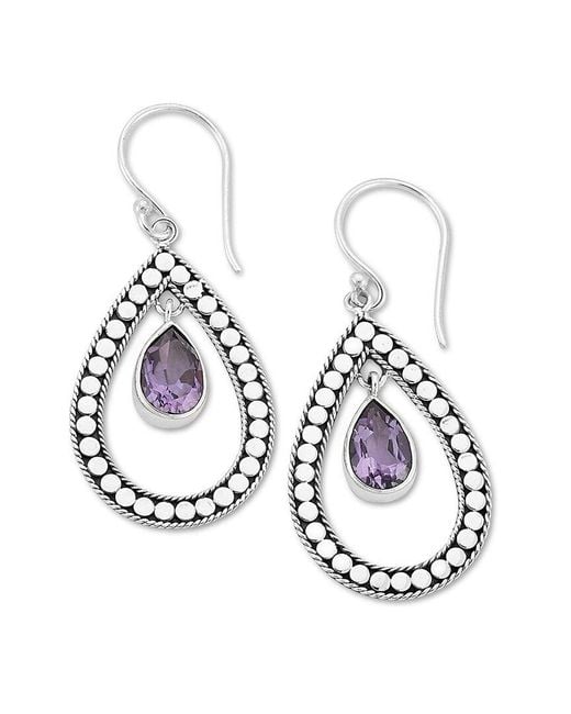 Samuel B. Metallic 0.80 Ct. Tw. Amethyst Earrings