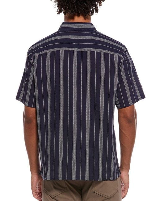 Theory Blue Noll Summer Dobby Shirt for men