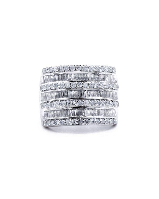 Monary White Silver 2.00 Ct. Tw. Diamond Ring