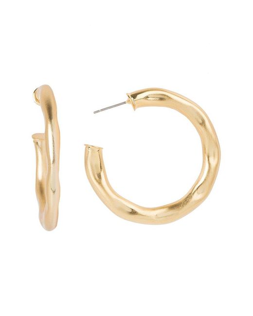 Saachi Metallic 14K Plated Hoops