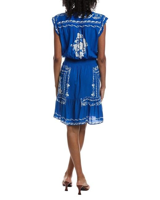 Nanette Lepore Blue Sleeveless Mini Dress