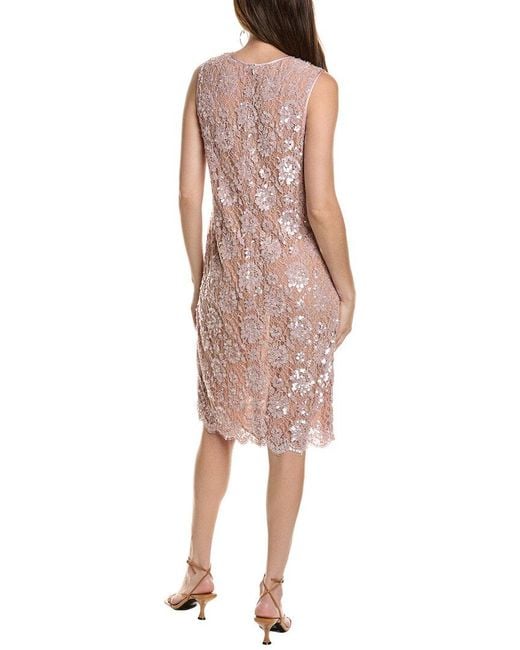 Michael Kors Women's Pink Lace Silk-Lined Sheath Dress