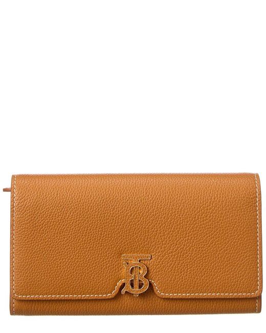 Burberry Brown Monogram Motif Leather Continental Wallet