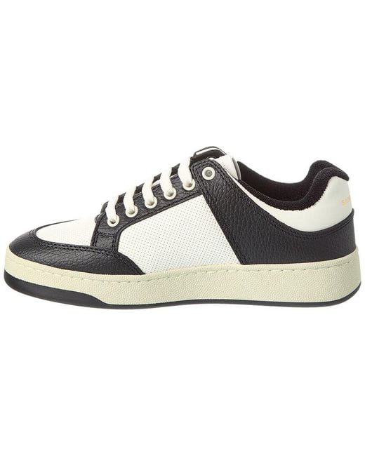 Saint Laurent White Sl/61 Leather Sneaker