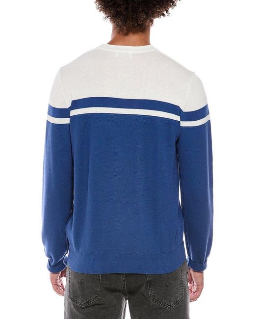 Gas Blue Crewneck Sweater for men