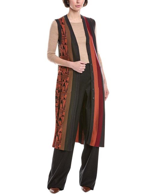Akris Brown Wool & Silk-Blend Cardigan