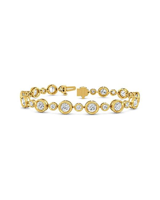 Lab Grown Diamonds Metallic 14K 5.69 Ct. Tw. Lab-Grown Diamond Tennis Bracelet