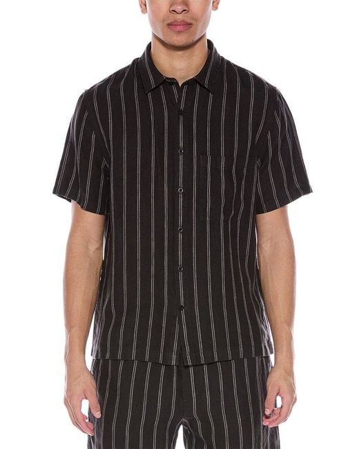 Vince Black Moonbay Stripe Shirt for men