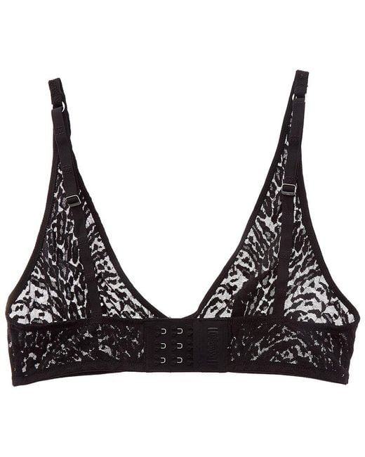Wolford Black Animalier Lace Plunge Bralette