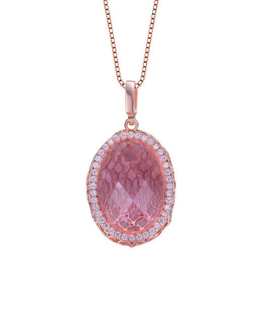 Genevive Jewelry Pink 18k Rose Gold Vermeil