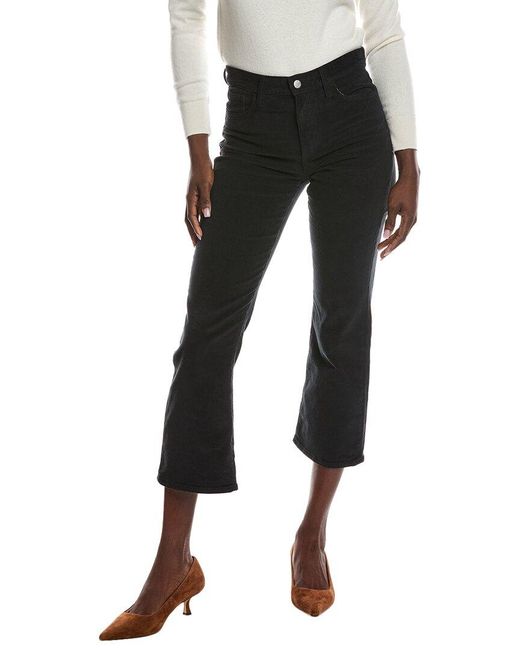 Joe's Jeans Corduroy High Rise Black Rise Crop Bootcut Jean
