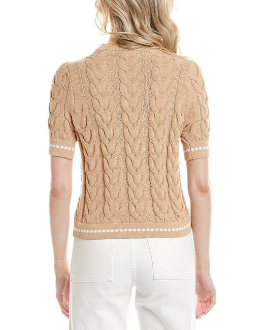 Design History Natural Puff Sleeve Sweater
