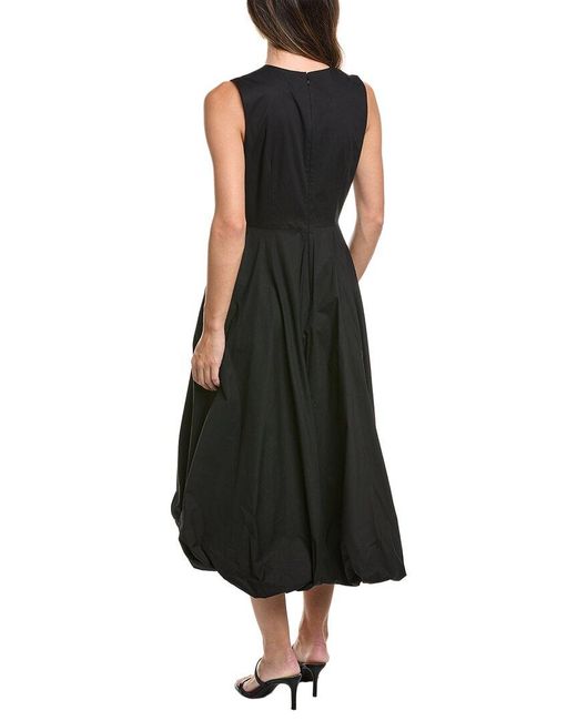 Kenneth Cole Black Bubble Hem Midi Dress