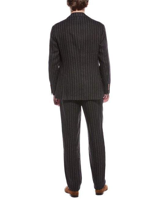 Brunello Cucinelli Black 2Pc Linen Suit for men