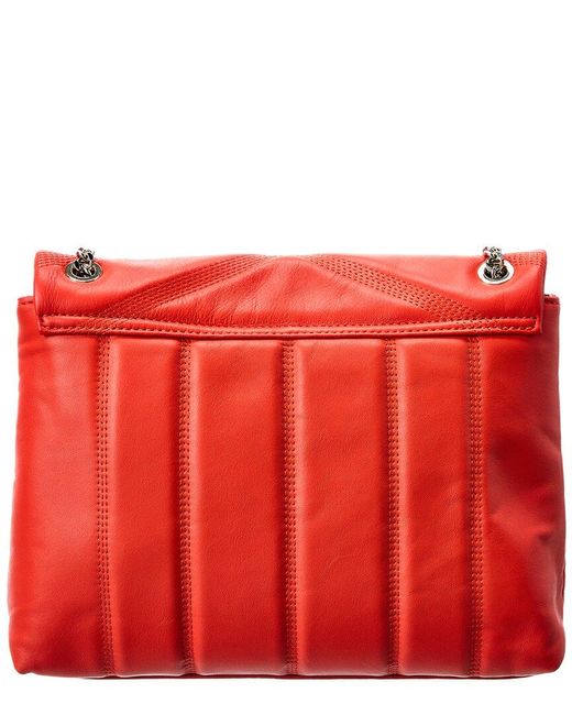 Ted Baker Ayahlin Puffer Quilted Leather Crossbody in Red | Lyst