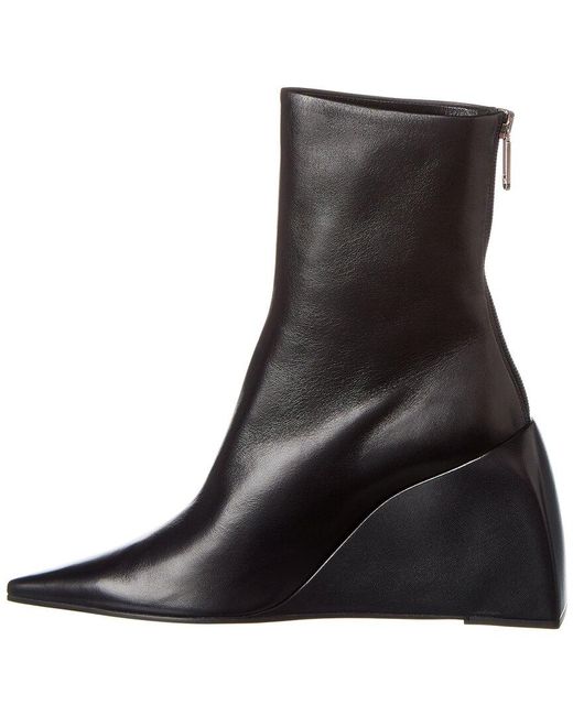 Off-White c/o Virgil Abloh Black Dolls Leather Wedge Boot