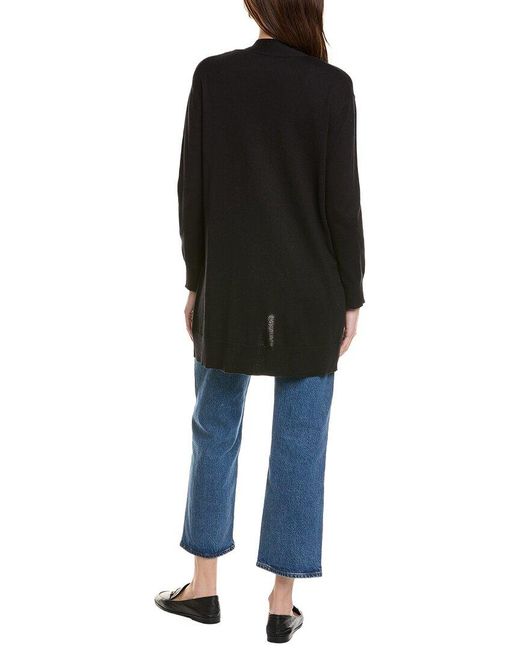 Hannah Rose Black Relaxed Cashmere-Blend Duster