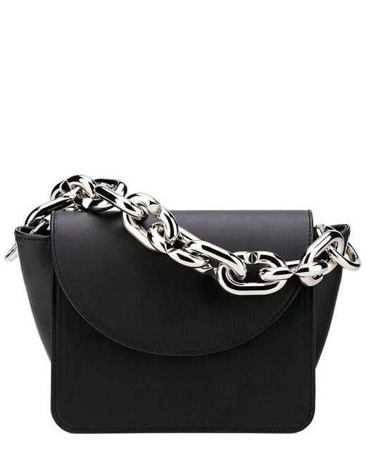 Agl Attilio Giusti Leombruni Black Chicchy Leather Clutch Bag