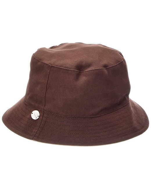 Bruno Magli Brown Reversible Bucket Hat