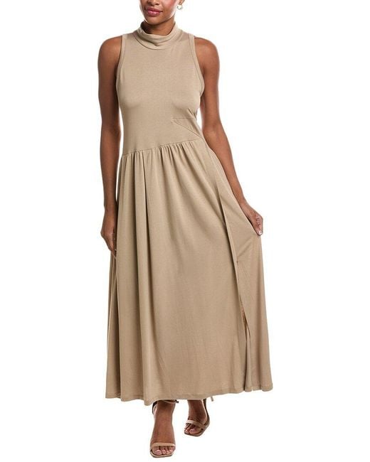 Reiss Natural Blake Jersey Sleeveless Midi Dress