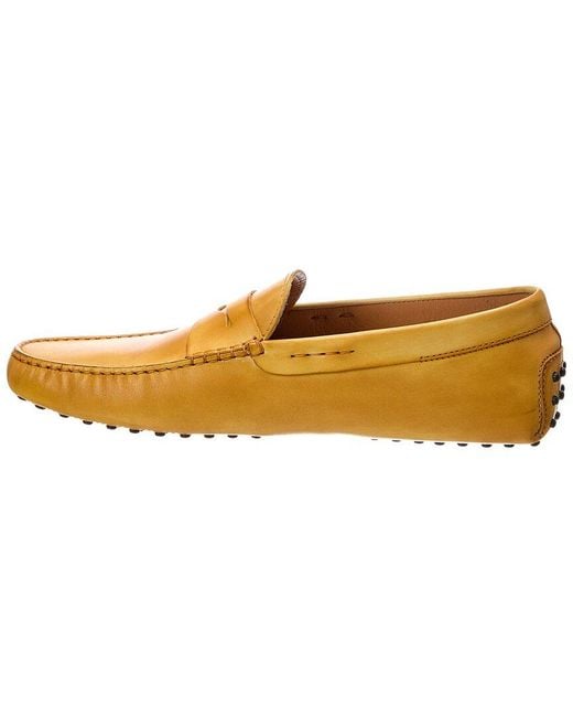 Tod's Yellow Leather Driver for men