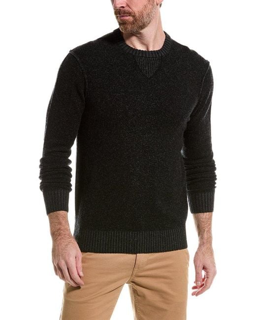 Raffi Black Wool & Cashmere-blend Crewneck Sweater for men