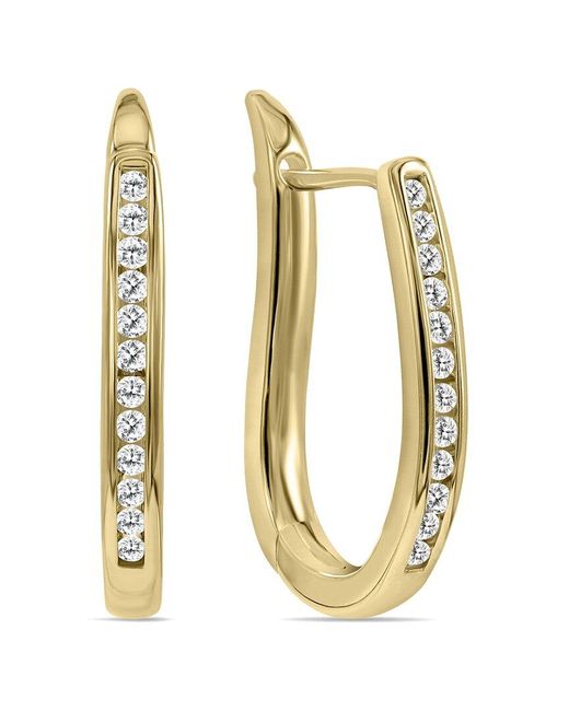 Monary Metallic 10k 0.23 Ct. Tw. Diamond Earrings