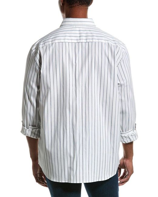 Theory White Irving Woven Shirt for men