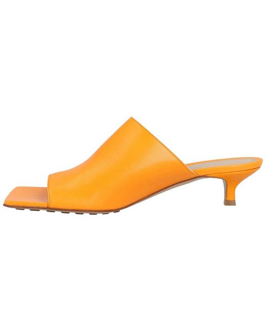 Bottega Veneta Yellow Lambskin Leather Stretch Mule, Never Worn (Authentic Pre-Loved)