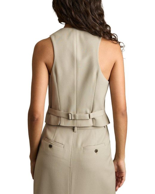Reiss Natural Brittany Tailored Wool-blend Waistcoat