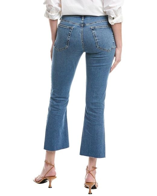 Rag & Bone Blue Piper Mid-Rise Ankle Visalia Bootcut Jean