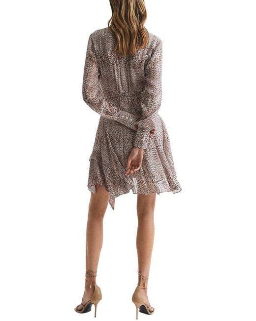 Reiss Pink Lily Lurex Flippy Dress