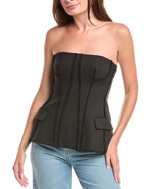 Jonathan Simkhai Black Lupita Bustier