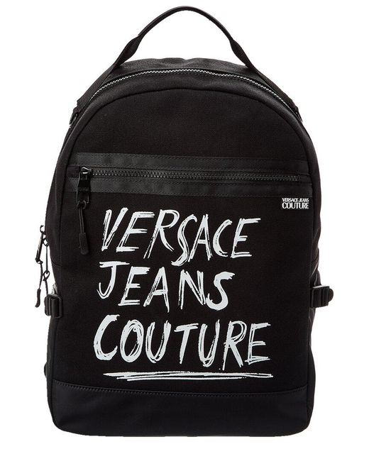 Versace Black Backpack for men