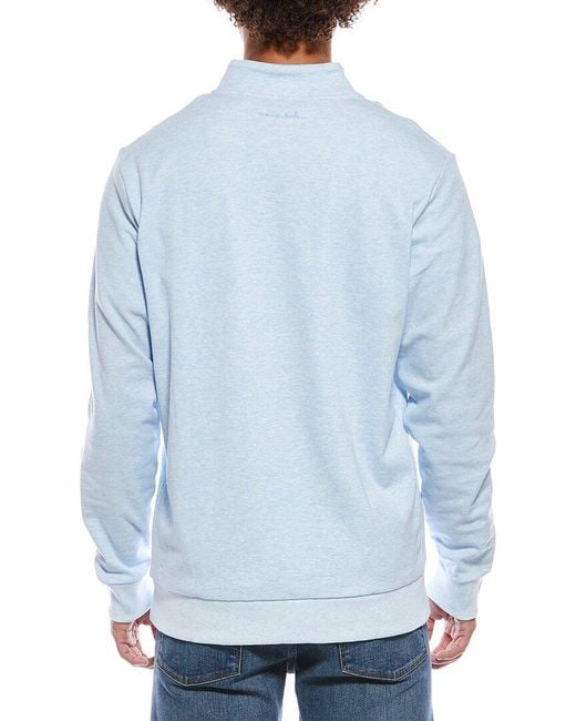 Travis Mathew Blue Cloud 1/4-Zip Pullover for men