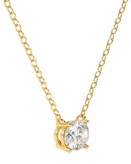 Lab Grown Diamonds Metallic 14K 0.25 Ct. Tw. Lab-Grown Diamond Necklace