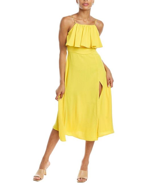 alexia admor zahara v neck midi with bow