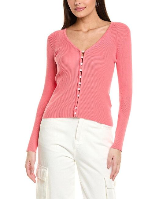 Ba&sh Red Cardigan
