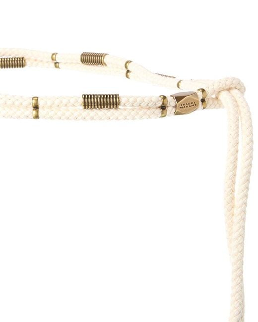 Isabel Marant White Sakya Canvas Belt