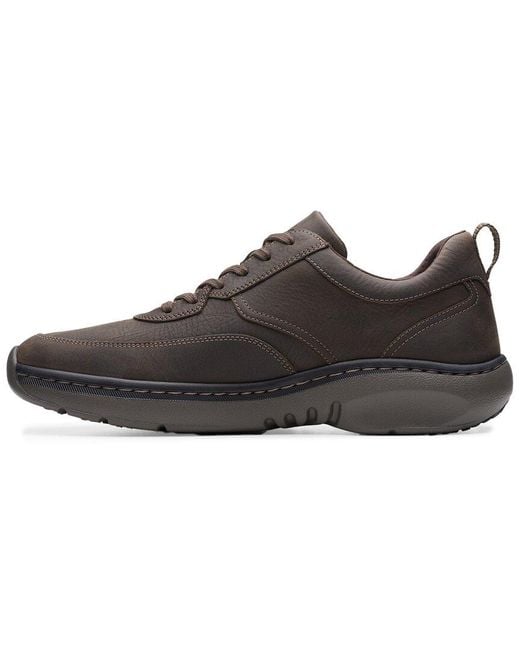 Clarks Brown Pro Lace Leather Shoe for men